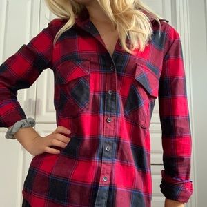 Red and Navy Flannel